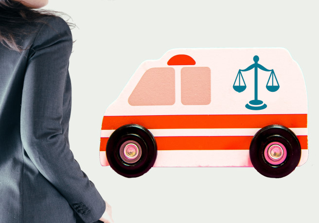 Image symbolique du droit des victimes de dommages corporels