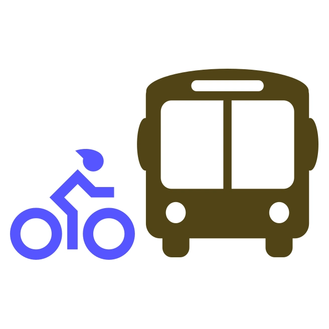 Illustration d’un accident de la route entre un bus et un cycliste, ouvrant droit à indemnisation.