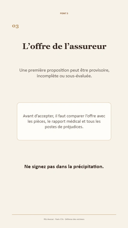 L’offre de l’assureur