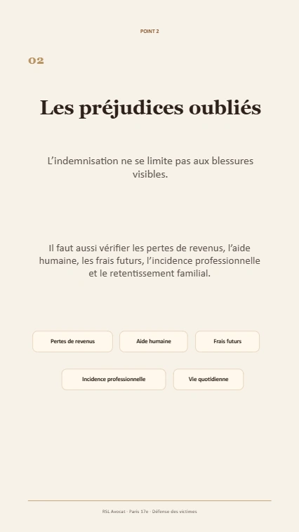 Les préjudices oubliés