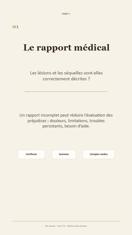 Le rapport médical
